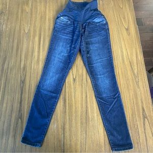Jessica Simpson dark wash skinny maternity jeans